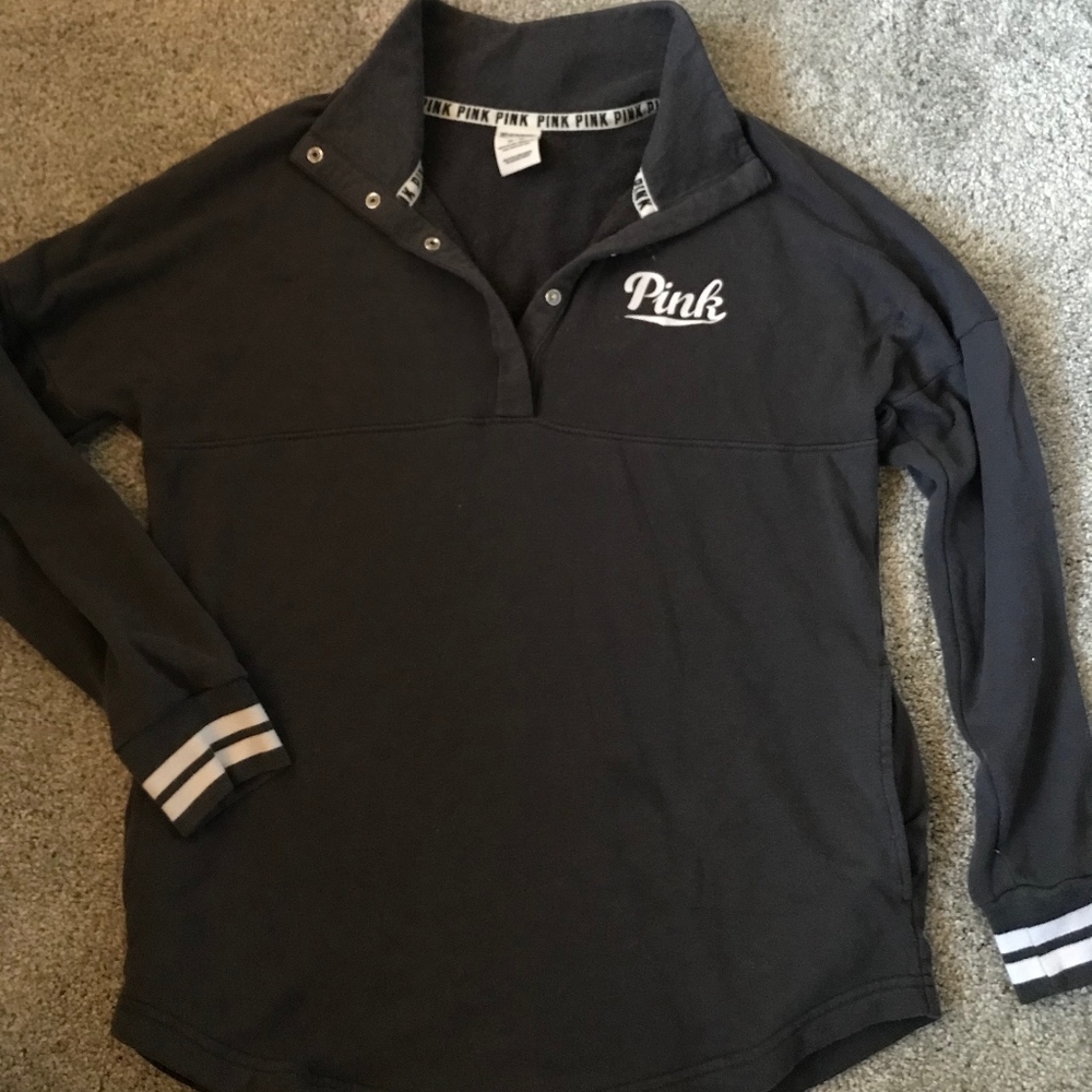 VS PINK 1/4 button down sweatshirt